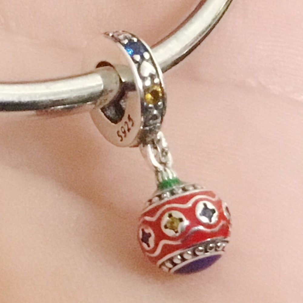 S925 Vintage Christmas Ornament Charm Pandora Style